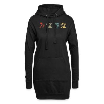 Programmeur de robots robotiques - Sweat-shirt à capuche long Femme - noir - Devant