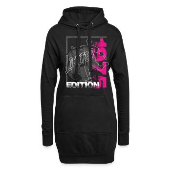 Limited Edition 1975 Limited Edition Fußball - Hoodie-Kleid - Schwarz - Vorne