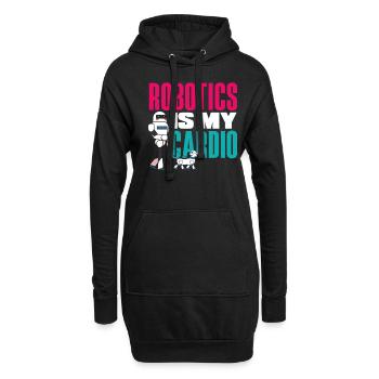 Programmeur de robots robotiques - Sweat-shirt à capuche long Femme - noir - Devant