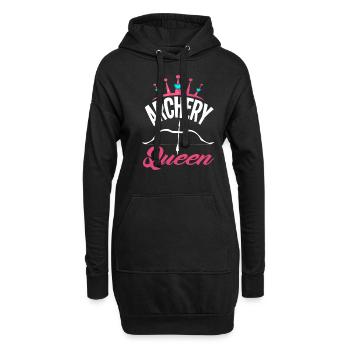 Tir à l’arc de la Reine - Sweat-shirt à capuche long Femme - noir - Devant