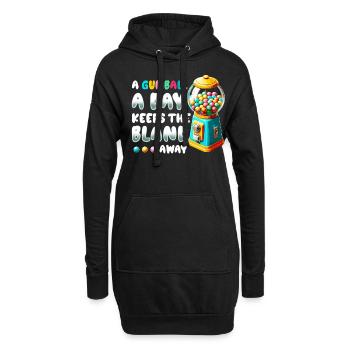 Kaugummiautomat Süßigkeitenspender - Hoodie-Kleid - Schwarz - Vorne