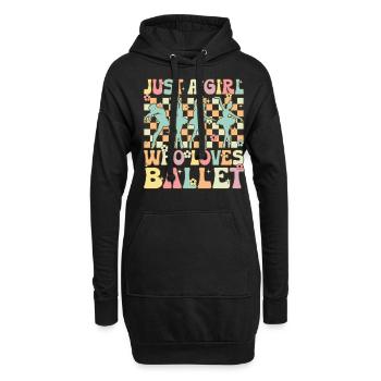 Juste Une Fille Qui Aime Le Ballet Groovy Ballet Danse D - Sweat-shirt à capuche long Femme - noir - Devant