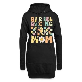 Barrel Racing Mom Groovy Weibliche Barrel Racer Ro - Hoodie-Kleid - Schwarz - Vorne