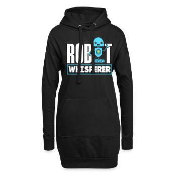 Programmeur de robots robotiques - Sweat-shirt à capuche long Femme - noir - Devant