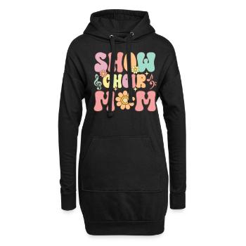 Show Choir Mom Groovy Singer Chanteur Chanteur Choriste - Sweat-shirt à capuche long Femme - noir - Devant