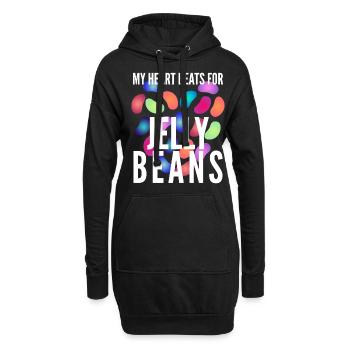 Bonbon à la gelée Bonbons à la gelée Jelly Bean - Sweat-shirt à capuche long Femme - noir - Devant