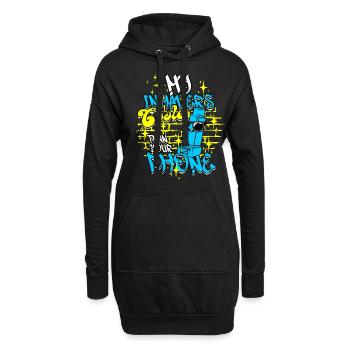 Asthma My Inhaler's Cooler Than Your Phone - Hoodie-Kleid - Schwarz - Vorne