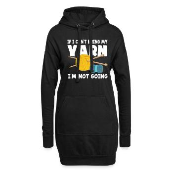 Lustiges Stricken Stricknadel Geschenk - Hoodie-Kleid - Schwarz - Vorne