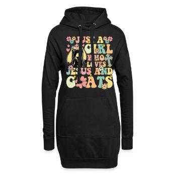 Groovy Farmer Farming Just A Girl Who Loves Jesus - Hoodie-Kleid - Schwarz - Vorne