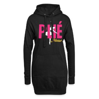Süßes Ballerina Ballettänzerin Geschenk - Hoodie-Kleid - Schwarz - Vorne