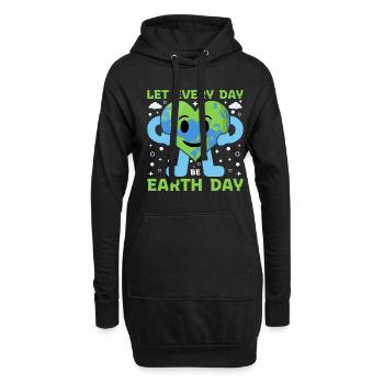 Jour de la Terre – Faites de chaque jour le Jour de la Terre - Sweat-shirt à capuche long Femme - noir - Devant
