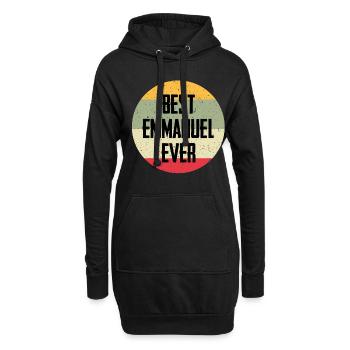 Le meilleur Emmanuel de tous les temps - Sweat-shirt à capuche long Femme - noir - Devant