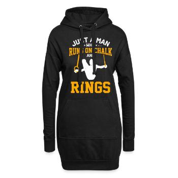 Gymnastique à l’anneau Gymnastique - Sweat-shirt à capuche long Femme - noir - Devant