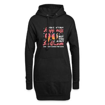 Eiscreme Eis Eiskrem Ice Cream Sommer Geschenk - Hoodie-Kleid - Schwarz - Vorne