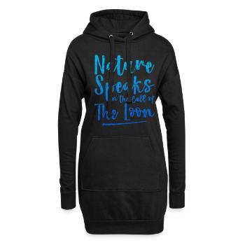 Nature Speaks In The Call Of The Loon 3 - Hoodie-Kleid - Schwarz - Vorne