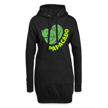 Papacado Papa Papa Fête des Pères Avocat - Sweat-shirt à capuche long Femme - noir - Devant