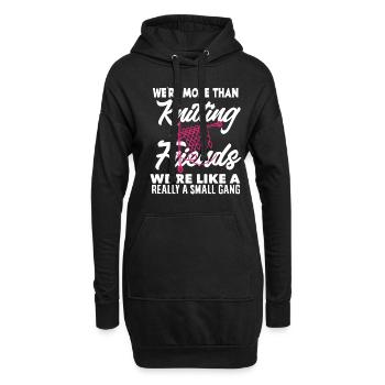 Lustiges Stricken Stricknadel Geschenk - Hoodie-Kleid - Schwarz - Vorne