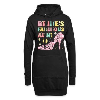 La fabuleuse tante de la mariée Groovy Bridal Shower T - Sweat-shirt à capuche long Femme - noir - Devant