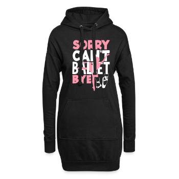 Süßes Ballerina Ballettänzerin Geschenk - Hoodie-Kleid - Schwarz - Vorne