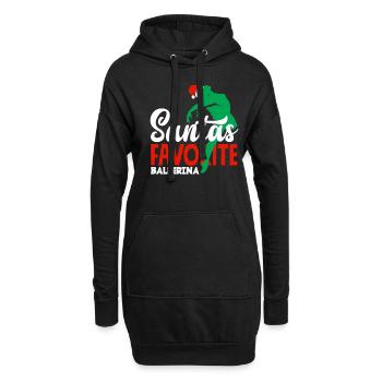 Süßes Ballerina Ballettänzerin Geschenk - Hoodie-Kleid - Schwarz - Vorne