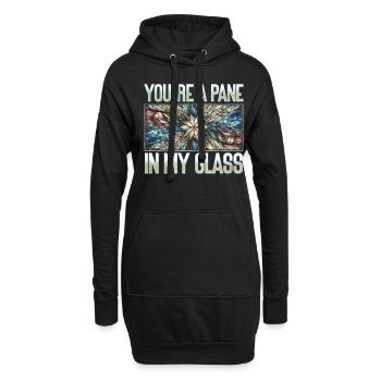Vitrail artiste verrier peintre mosaïque artiste - Sweat-shirt à capuche long Femme - noir - Devant