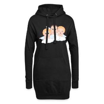 Angel Cherup Bébé Ange de l’ange - Sweat-shirt à capuche long Femme - noir - Devant