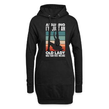 Süßes Ballerina Ballettänzerin Geschenk - Hoodie-Kleid - Schwarz - Vorne