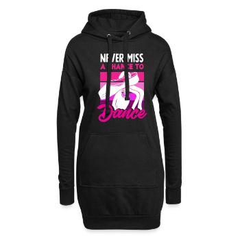 Süßes Ballerina Ballettänzerin Geschenk - Hoodie-Kleid - Schwarz - Vorne