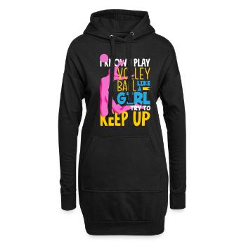 Lustiges Volleyball Geschenk - Hoodie-Kleid - Schwarz - Vorne