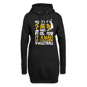Lustiges Volleyball Geschenk - Hoodie-Kleid - Schwarz - Vorne