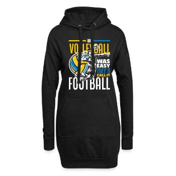Lustiges Volleyball Geschenk - Hoodie-Kleid - Schwarz - Vorne