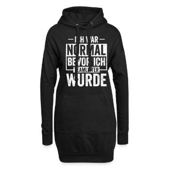 Ich war Normal bevor ich Teamleiter wurde - Hoodie-Kleid - Schwarz - Vorne