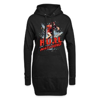 Hurling Hurl comme si personne ne regardait - Sweat-shirt à capuche long Femme - noir - Devant