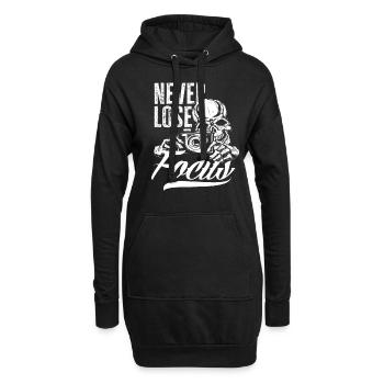 Photographe Photographe Photographe - Sweat-shirt à capuche long Femme - noir - Devant