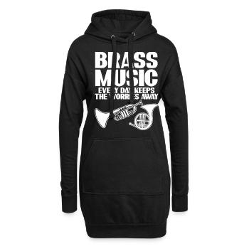 Cor d’harmonie trompette cuivres musique - Sweat-shirt à capuche long Femme - noir - Devant