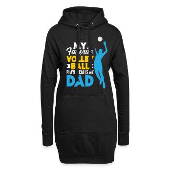 Lustiges Volleyball Geschenk - Hoodie-Kleid - Schwarz - Vorne