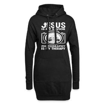 Photograph Jesus - Hoodie-Kleid - Schwarz - Vorne