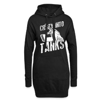 Pilote de char MBT Tanks - Sweat-shirt à capuche long Femme - noir - Devant