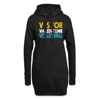Lustiges Volleyball Geschenk - Hoodie-Kleid - Schwarz - Vorne