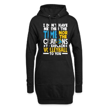 Lustiges Volleyball Geschenk - Hoodie-Kleid - Schwarz - Vorne