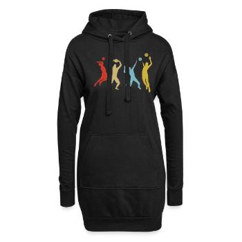 Lustiges Volleyball Geschenk - Hoodie-Kleid - Schwarz - Vorne