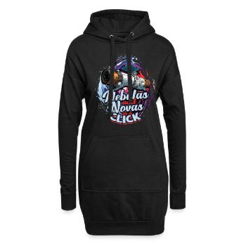 Astrophotographie Nébuleuses et novas en un clic - Sweat-shirt à capuche long Femme - noir - Devant