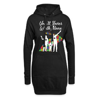 Autismus Awareness Day Autist Geschenk - Hoodie-Kleid - Schwarz - Vorne