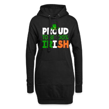 Drôle d’irlandais Irlande cadeau - Sweat-shirt à capuche long Femme - noir - Devant