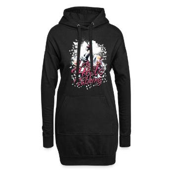 Flamenco Laissez parler vos talons - Sweat-shirt à capuche long Femme - noir - Devant