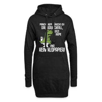 À certains, je souhaite une diarrhée permanente - Sweat-shirt à capuche long Femme - noir - Devant