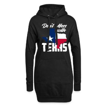Texas Spruch Texaner - Hoodie-Kleid - Schwarz - Vorne