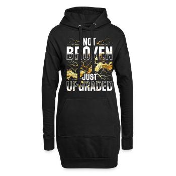 Kintsugi Kintsukuroi Not Broken Just Upgraded - Hoodie-Kleid - Schwarz - Vorne