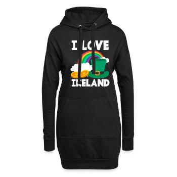 Cadeau drôle d'Irlande irlandaise - Sweat-shirt à capuche long Femme - noir - Devant