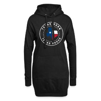 Stolz Texas Geboren - Hoodie-Kleid - Schwarz - Vorne